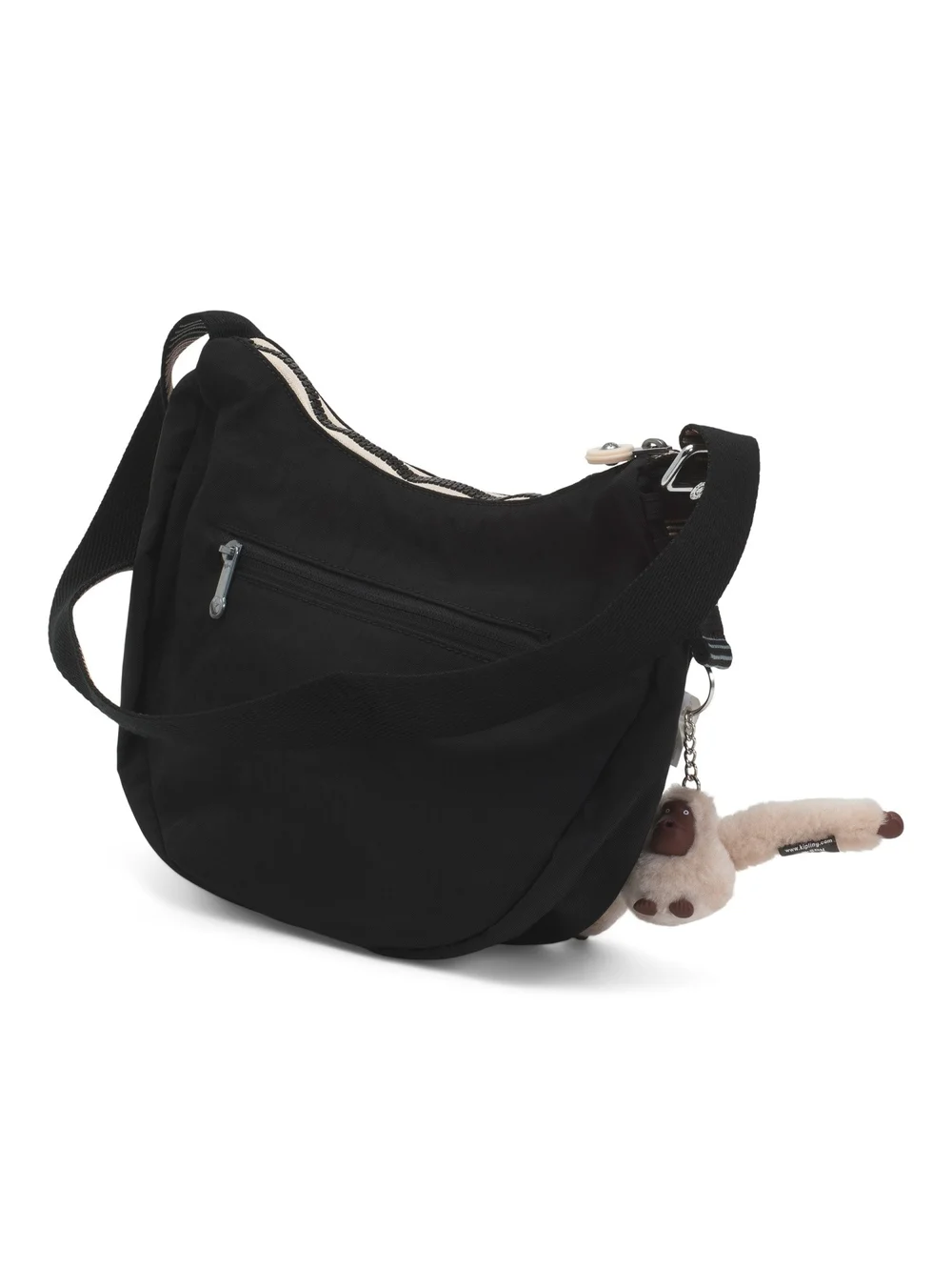 Kipling Black Crossbody Bag with Plush Keychain